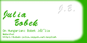 julia bobek business card